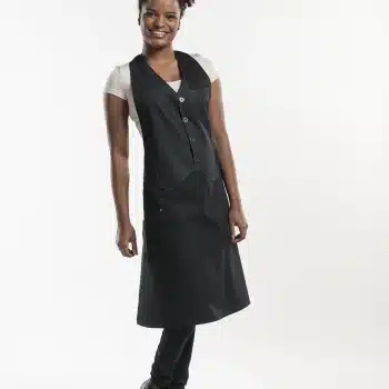 Tablier  BARISTA en denim noir W100 - L85  CHAUD DEVANT