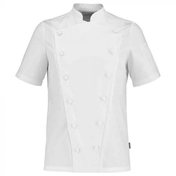 le tailleur vente en ligne vetements restauration hotellerie veste de cuisine homme manches courtes platine platine 1 2plthmc8